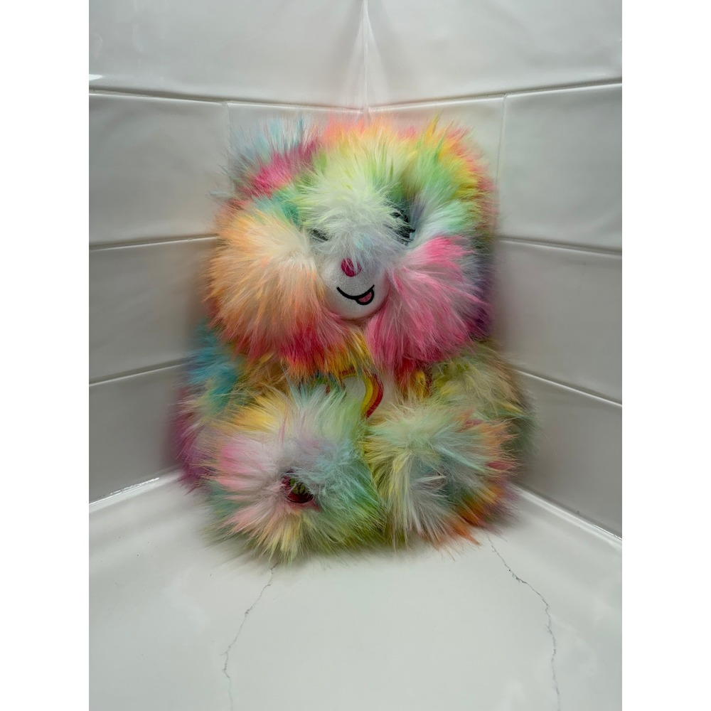 Care Bears Unlock the Magic Togetherness Bear Shaggy Rainbow Faux Fur Plush 2021